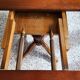 Round table with central leg 110cm extendable to 210cm
