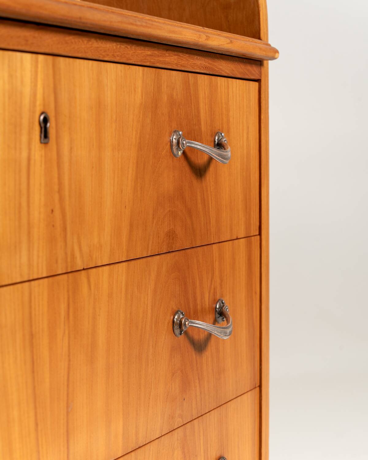 Vintage Scandinavian elm secretary, 1950s