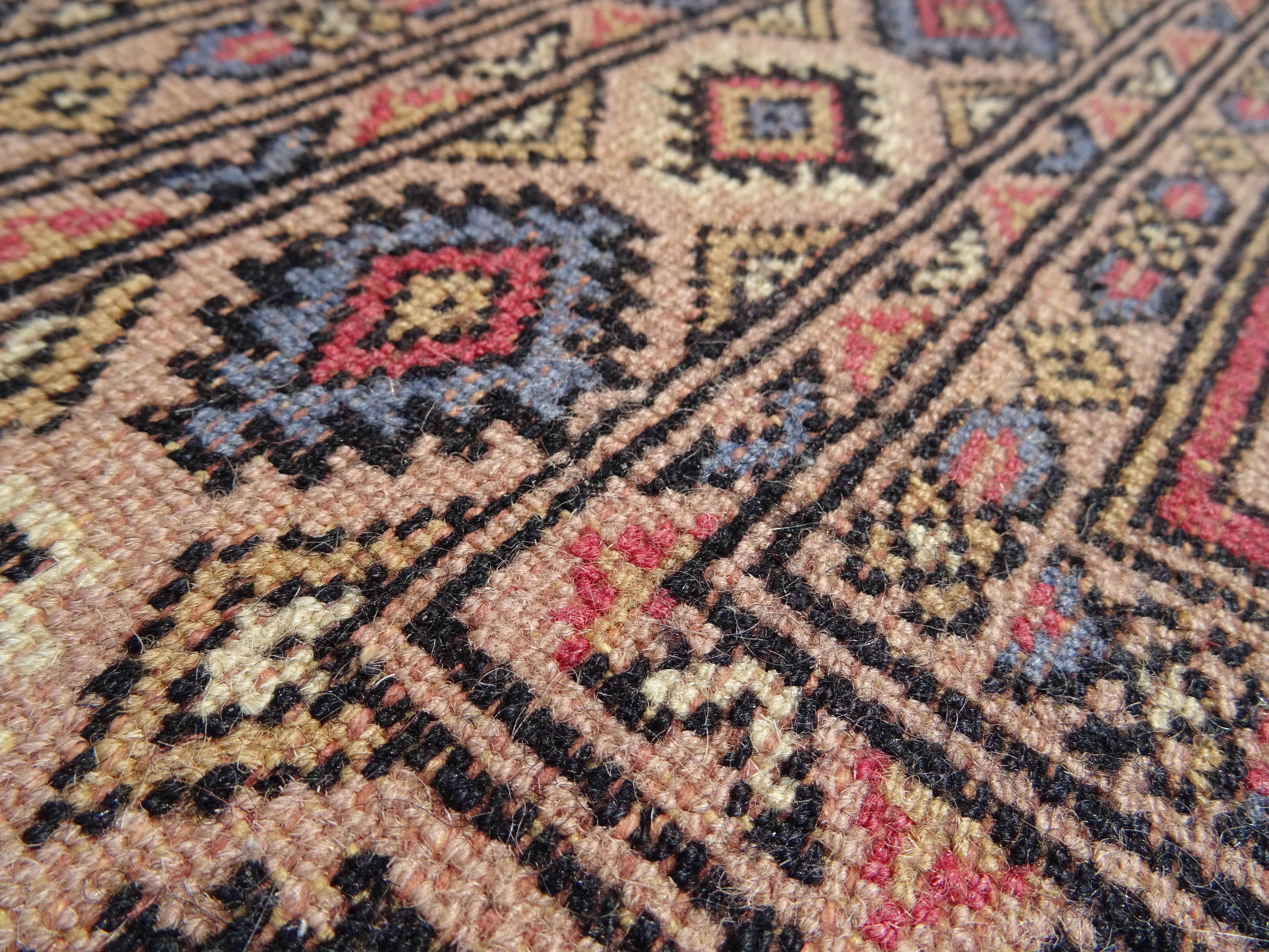 Pakistani carpet Bukhara handmade wool signed