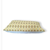 Housse de coussin géométrique blanc jaune 30 x 5o