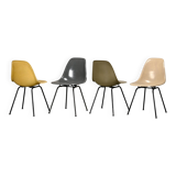 Charles & Ray Eames DSX Fiberglass Side Chairs multicolor set for Herman Mi
