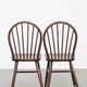 Set of 8 Vintage English Style Spindle Back Wooden Windsor Chairs from t