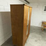 1950s Parisian wardrobe with mirror, 135 x 19 cm