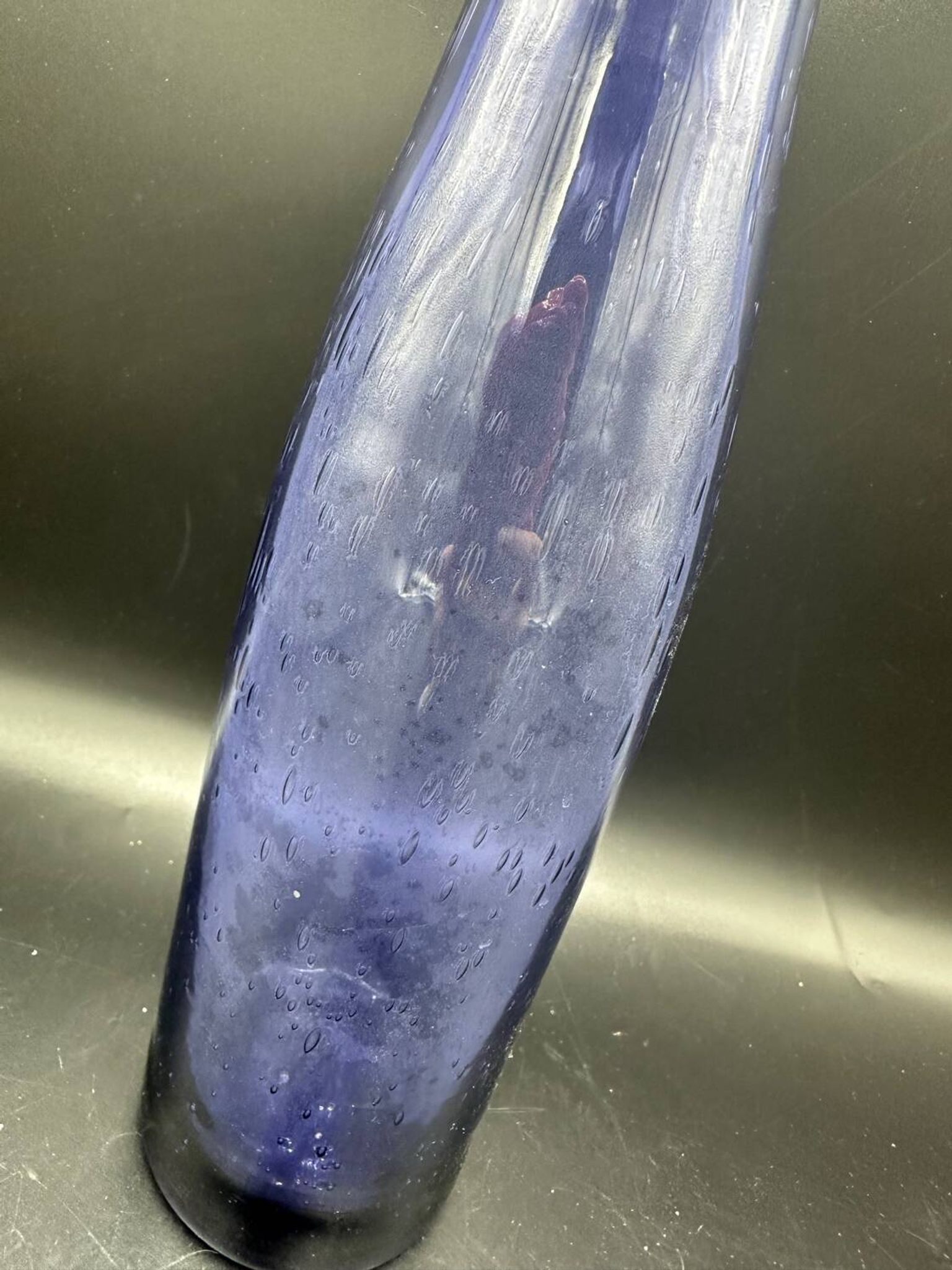 Bubble glass vase