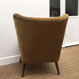 Velvet cocktail armchair