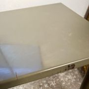 Vintage khaki metal desk