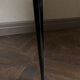 Tripod coffee table with floral design from the 1950s in brass metal and decorative top.