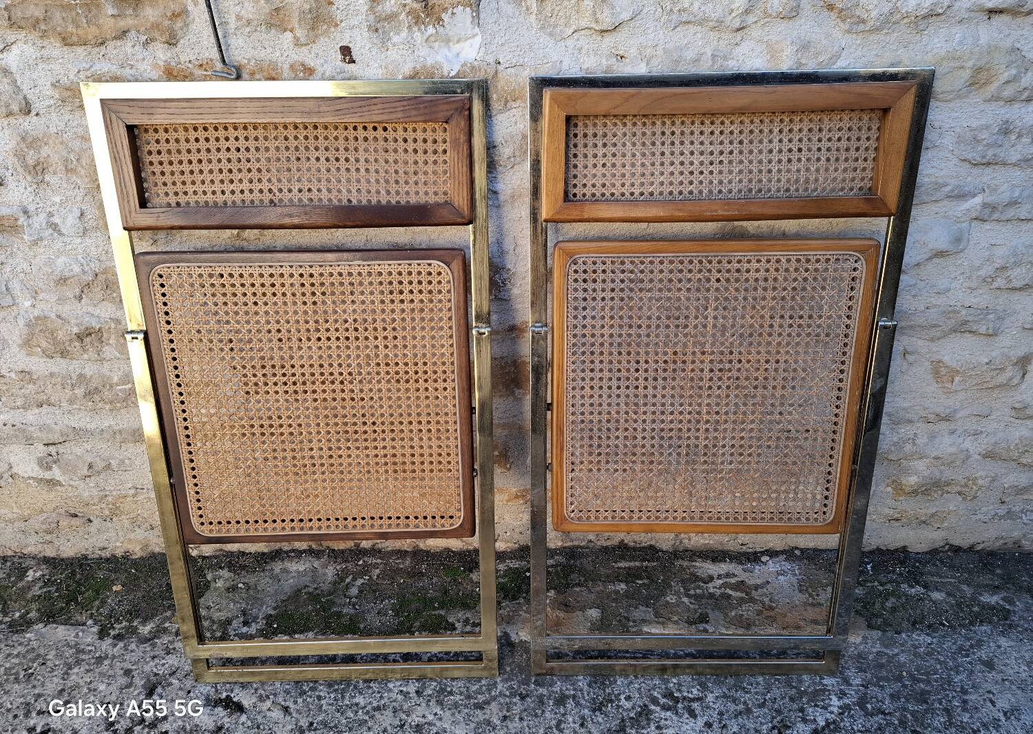 Italian cane folding chairs