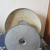 Vintage chrome mushroom lamp, industrial style