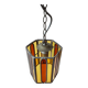 Vintage stained glass pendant light