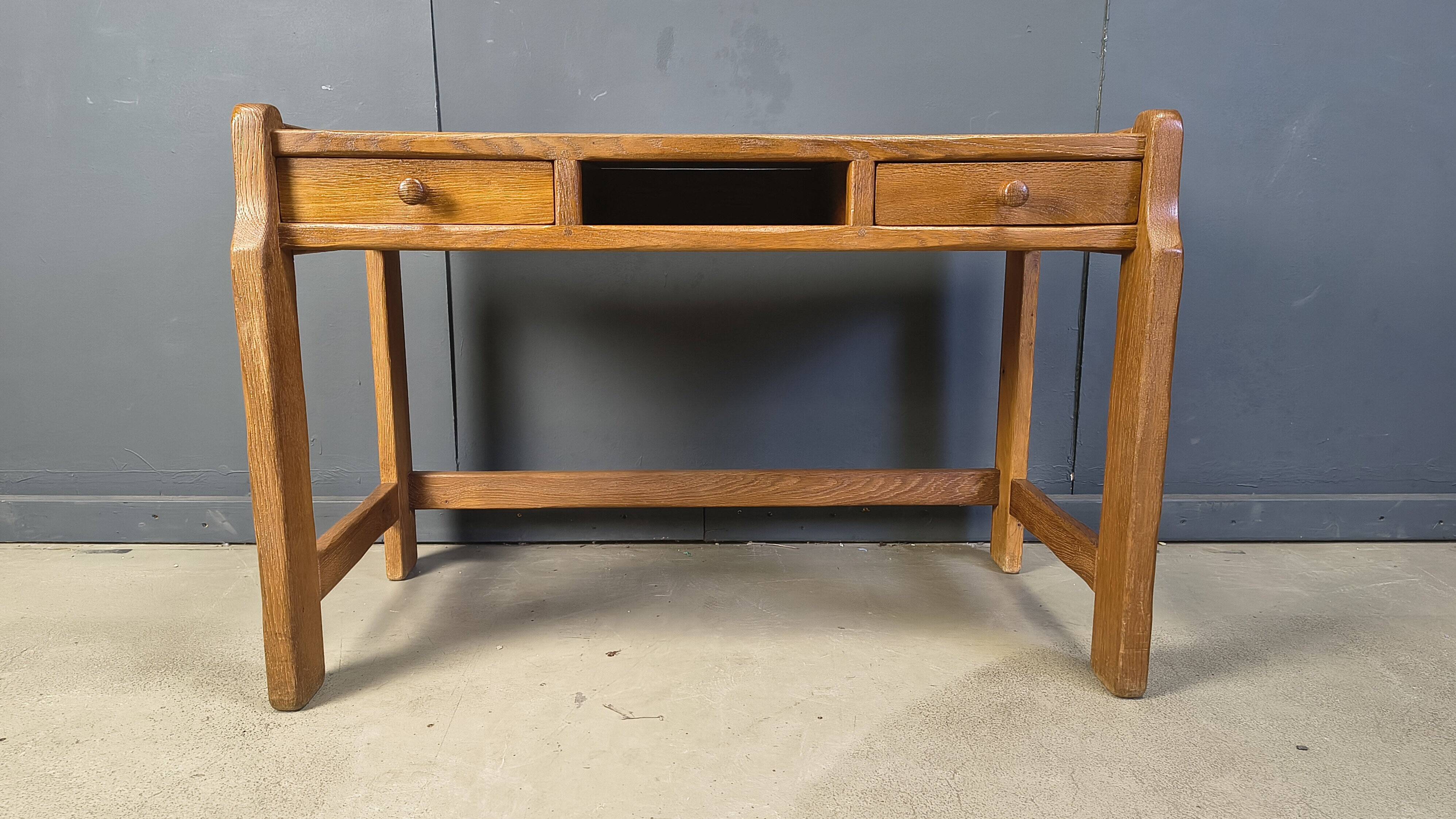 Vintage oak vanity table or desk by Depuydt Belgium, 1960s