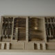 Menagere boulenger art deco metal argente with its 36-pieces screen