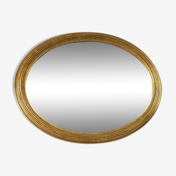 Oval mirror frame gilded wood 45x35cm SB
