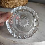 Molded glass candle holder