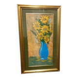 Oil on faesite, vase of flowers GEROLAMO BOLLI (Pisa 1933-2009)