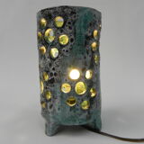 Vintage table lamp, lava ceramic