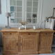 Buffet 3 doors of beautiful Louis XVI style in raw wood