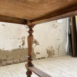 2m walnut drapery farm table