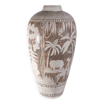 Vase en céramique de style mid-century moderne par Sven Törngren, poterie de Törngren