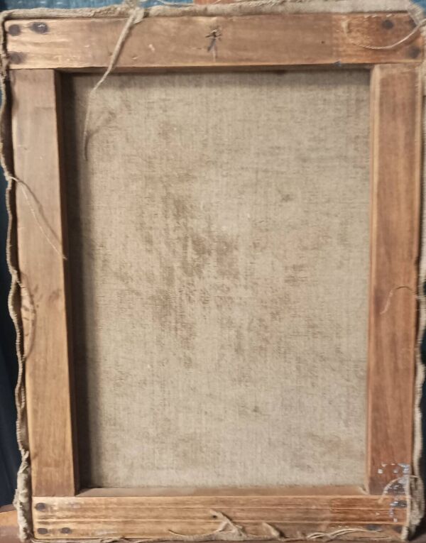 Petit portrait ancien, huile sur toile