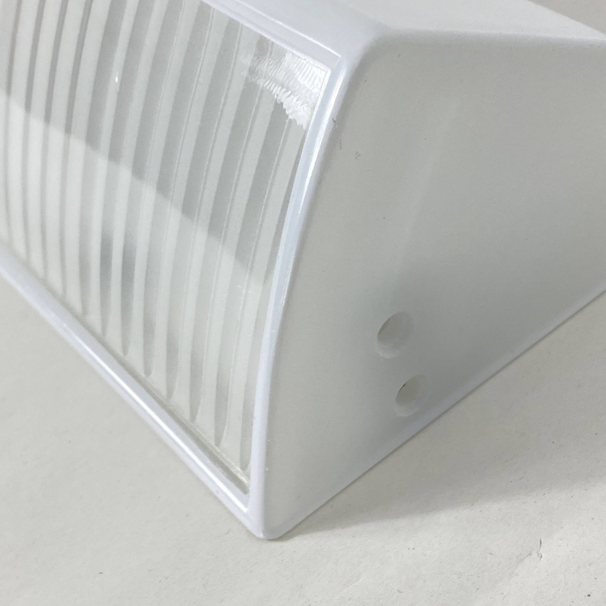 Holophane prismatic white enameled glass wall light LAMP-7317