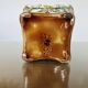 Vase, art nouveau cache pot, in barbotine, Onnaing majolica with floral motif.