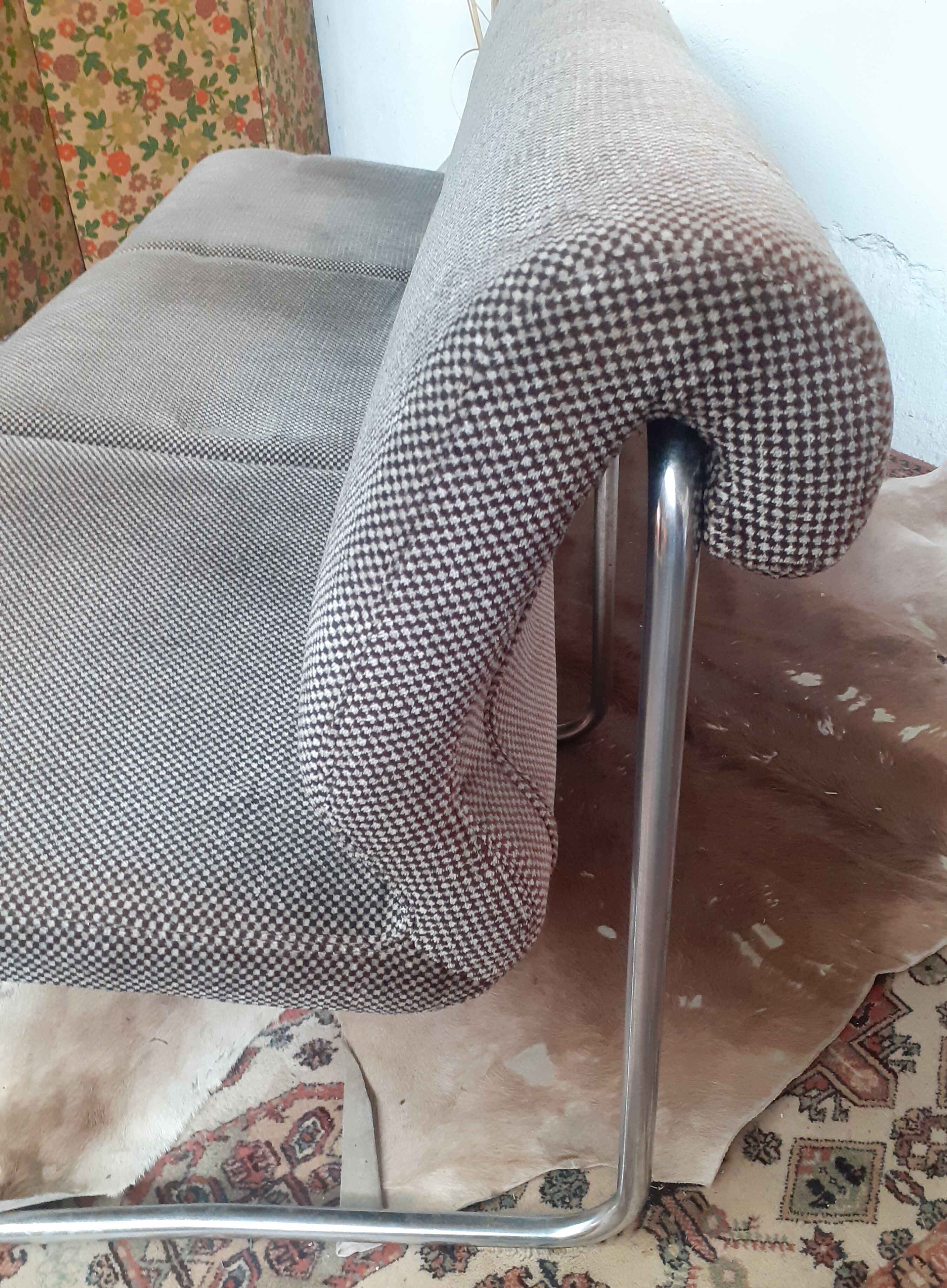 Tubular bench 1970 vintage design