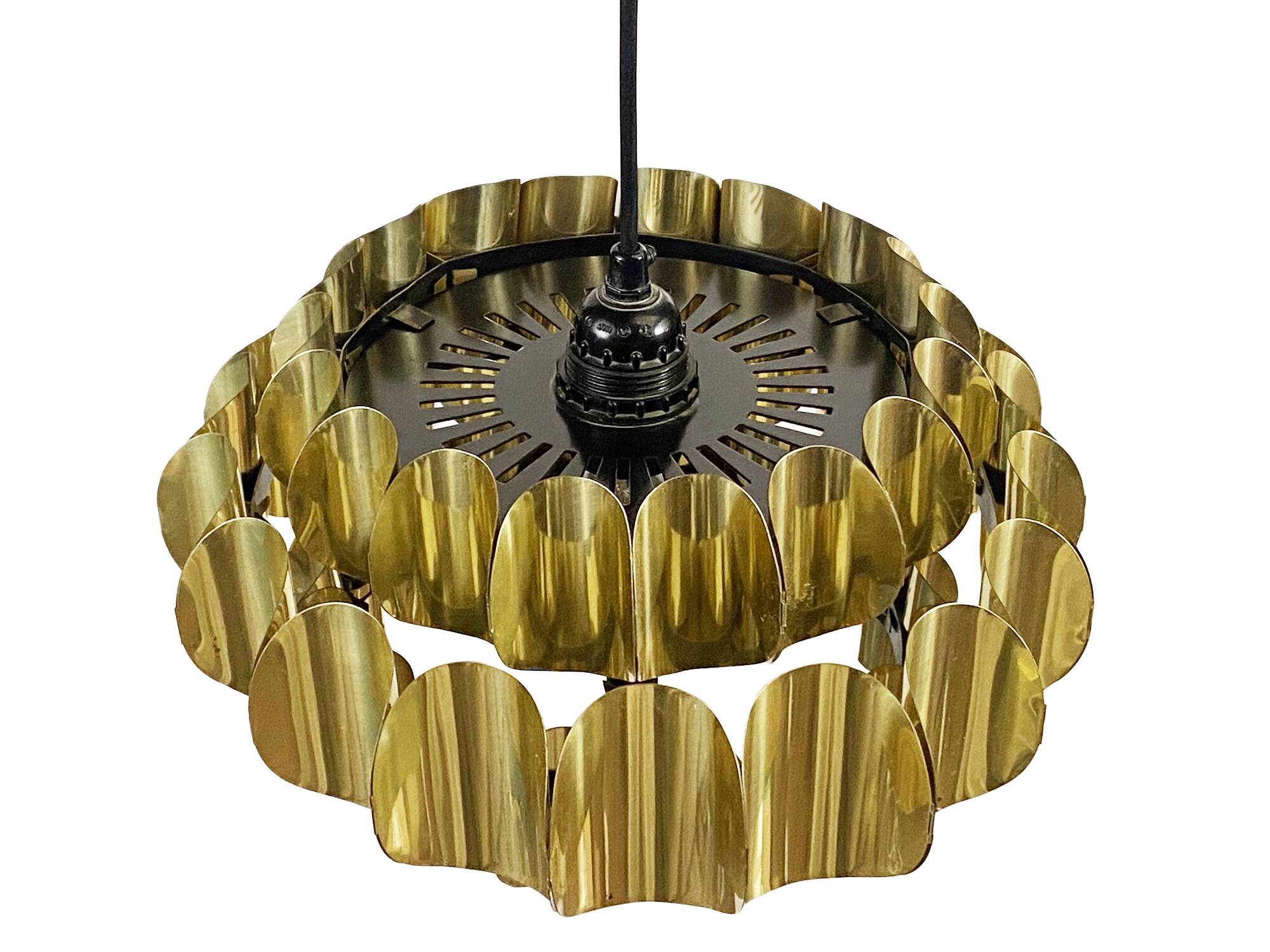 Brass pendant light by Thorsten Orrling for Hans-Agne Jakobsson AB, Markaryd. Sweden 1960s