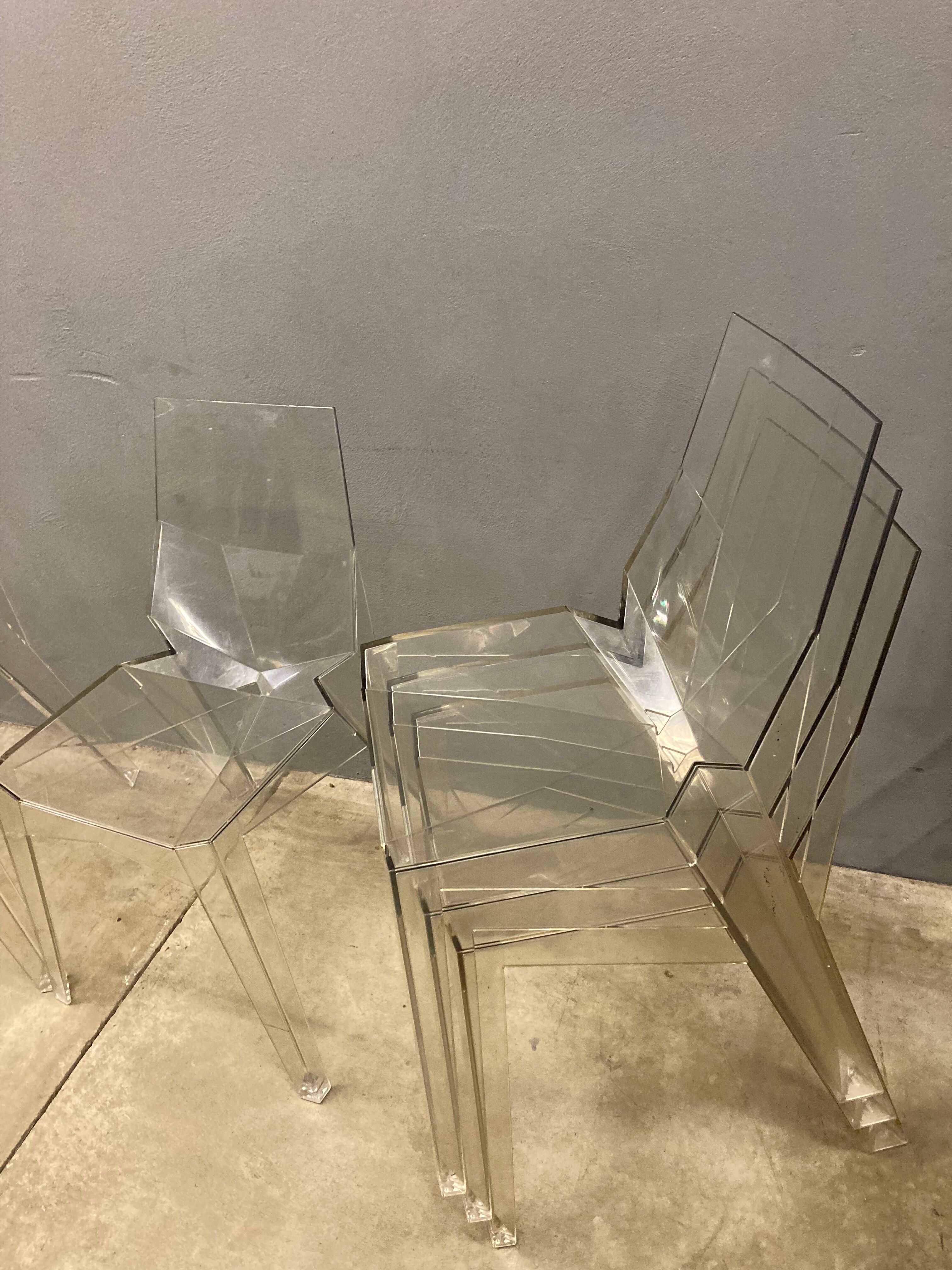 Suite of 5 chairs BONALDO IN polycarbon