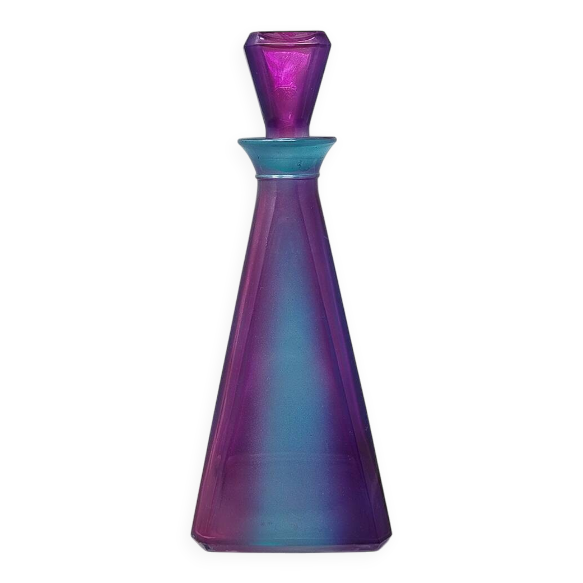 1970s Stunning Decanter or Decorative Bottle by Luigi Bormioli. Made in Ita