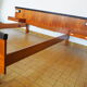 Scandinavian style bed in 140 with two integrated nightstands and two night lights