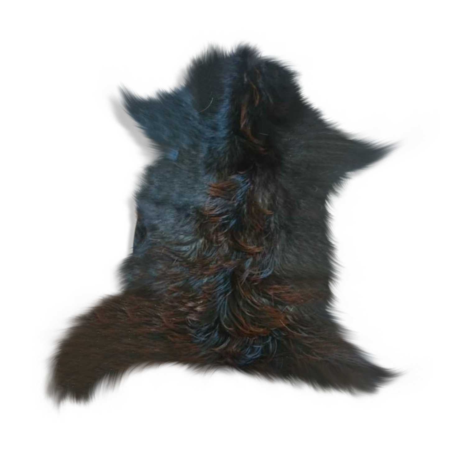 Natural goat black and brown skin 78x43cm