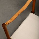 Mogens Koch MK-16 Folding Chair in Teak Wood with Canvas for Rud Rasmussen