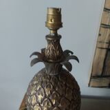 Pineapple lamp in golden brass
