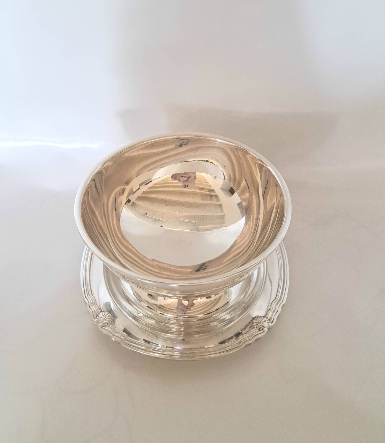 Three dishes Signed Christofle Gallia collection