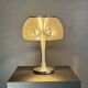 Midcentury space age large glass mushroom table lamprey Temde, 1960s