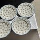 Set of 10 flat plates in Limoges porcelain from France with flowers.