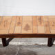 Coffee table roger Capron ceramic and wood herbariums, signed table, 60s