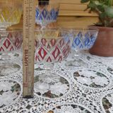 Verre coupe cristal Arlequin vintage