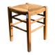 Tabouret rustique en bois et paille, XIXème s.