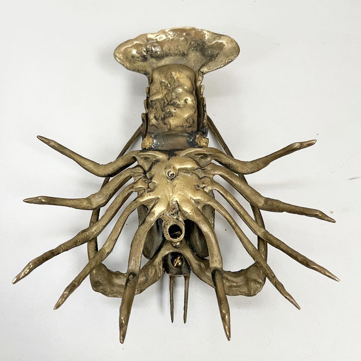 Vintage brass lobster