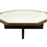 Vintage coffee table wenge hexagon 1960