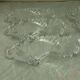 Set of 6 fish-shaped glass knife holder signed yer depose