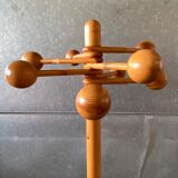 1960s Scandinavian design pine wood free standing coat rack