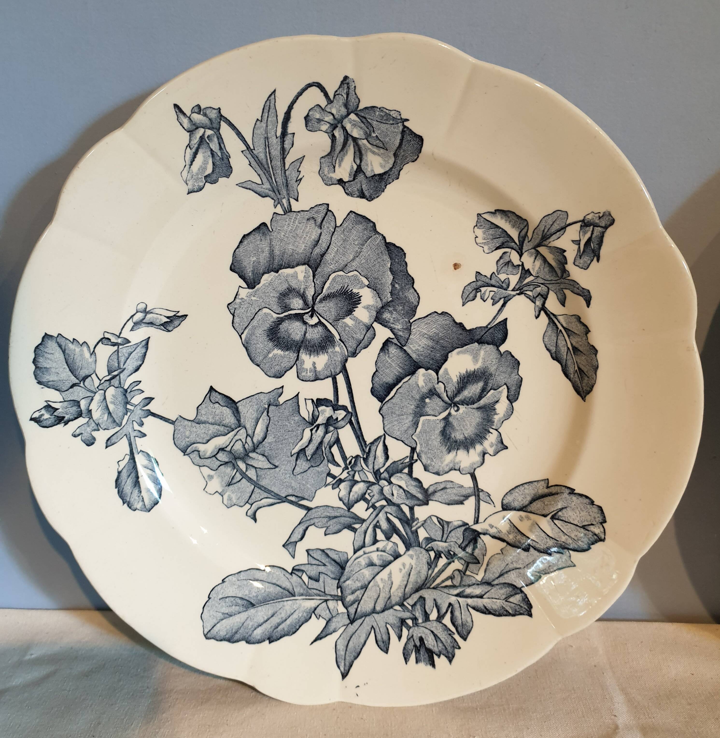 Dishes duo Longchamps Robert Charbonnier end 19th