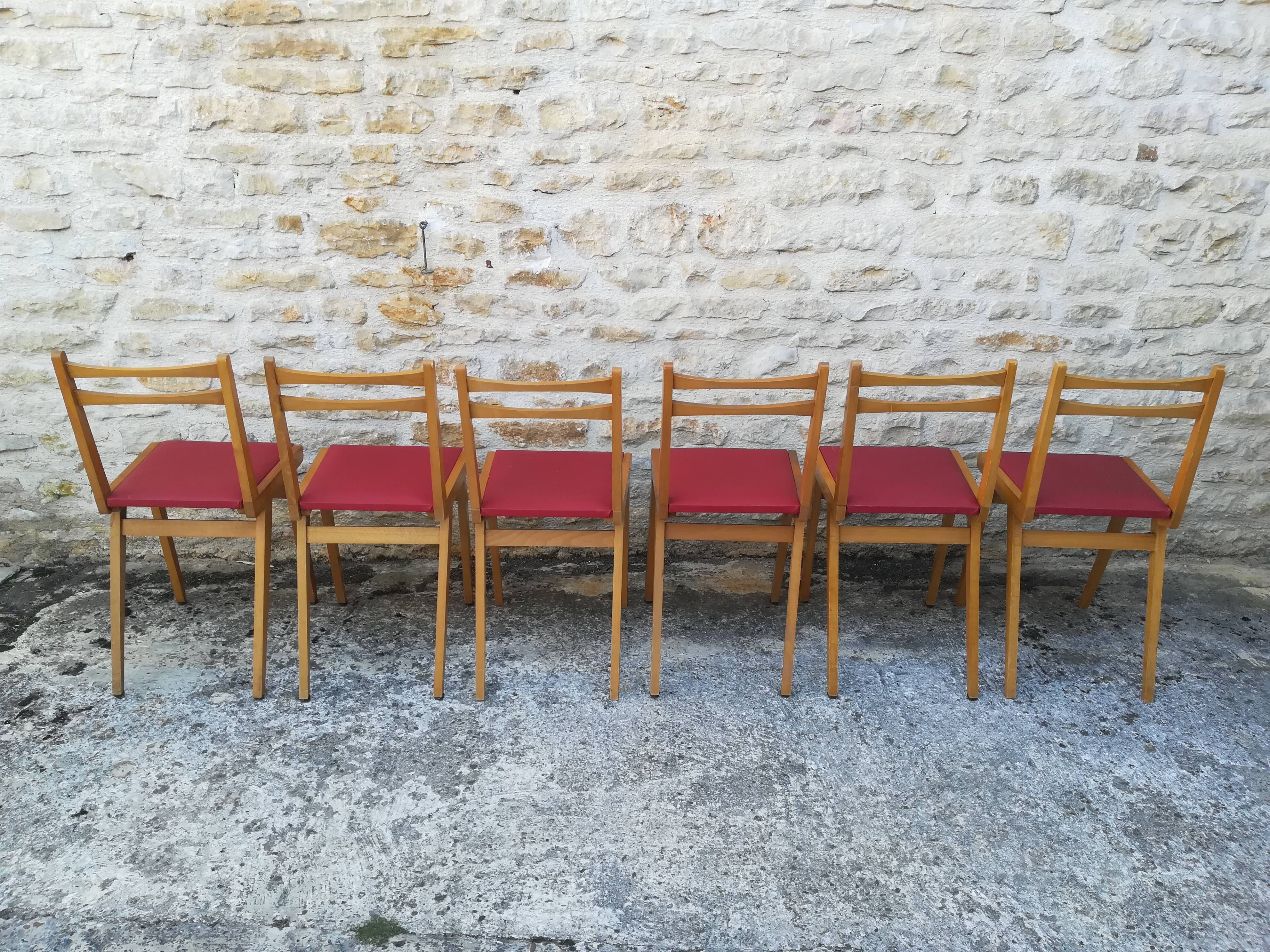 Six vintage chairs
