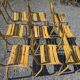Vintage iron bistro chairs x 9