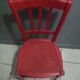 Chaise Louis Philippe repeinte en rouge