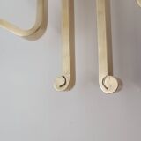 Important wall lamp brass opaline glass 1960s