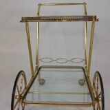 Elegant food trolley - brass - vintage.